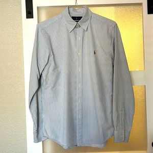 Ralph Lauren Striped Casual Button Down Size M, EUC